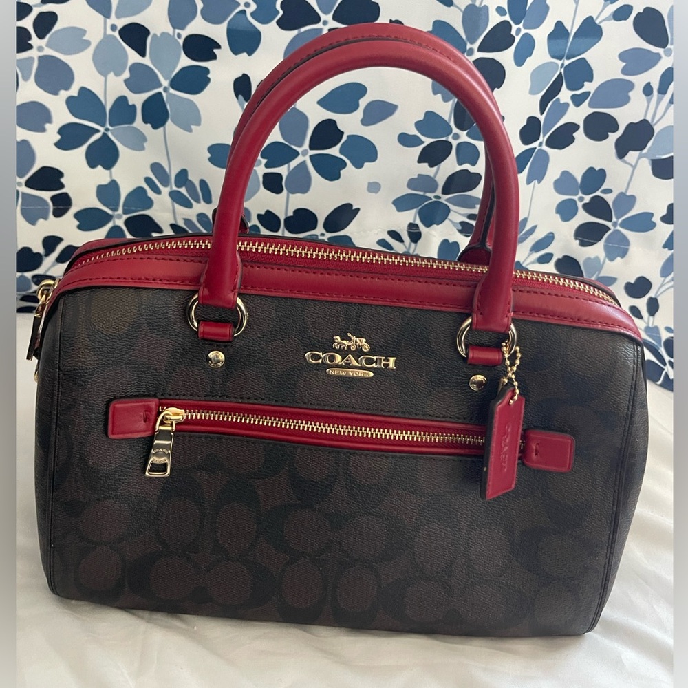 Coach Rowan Satchel Bag in Signature Canvas.